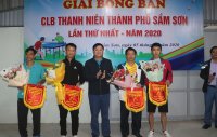Giải bóng bàn CLB thanh niên thành phố Sầm Sơn tổ chức tại Trung tâm Hoạt động và Bồi dưỡng cán bộ TTN tỉnh Thanh Hóa.